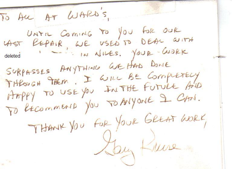 Thank you note